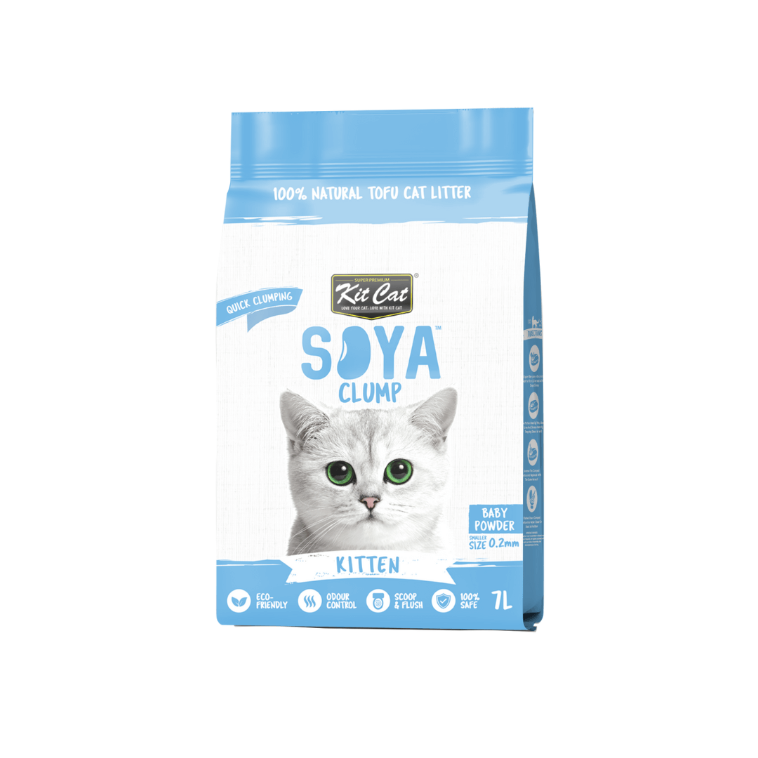 Baby Powder Arena para gatos 7L SOYA CLUMP Kit Cat