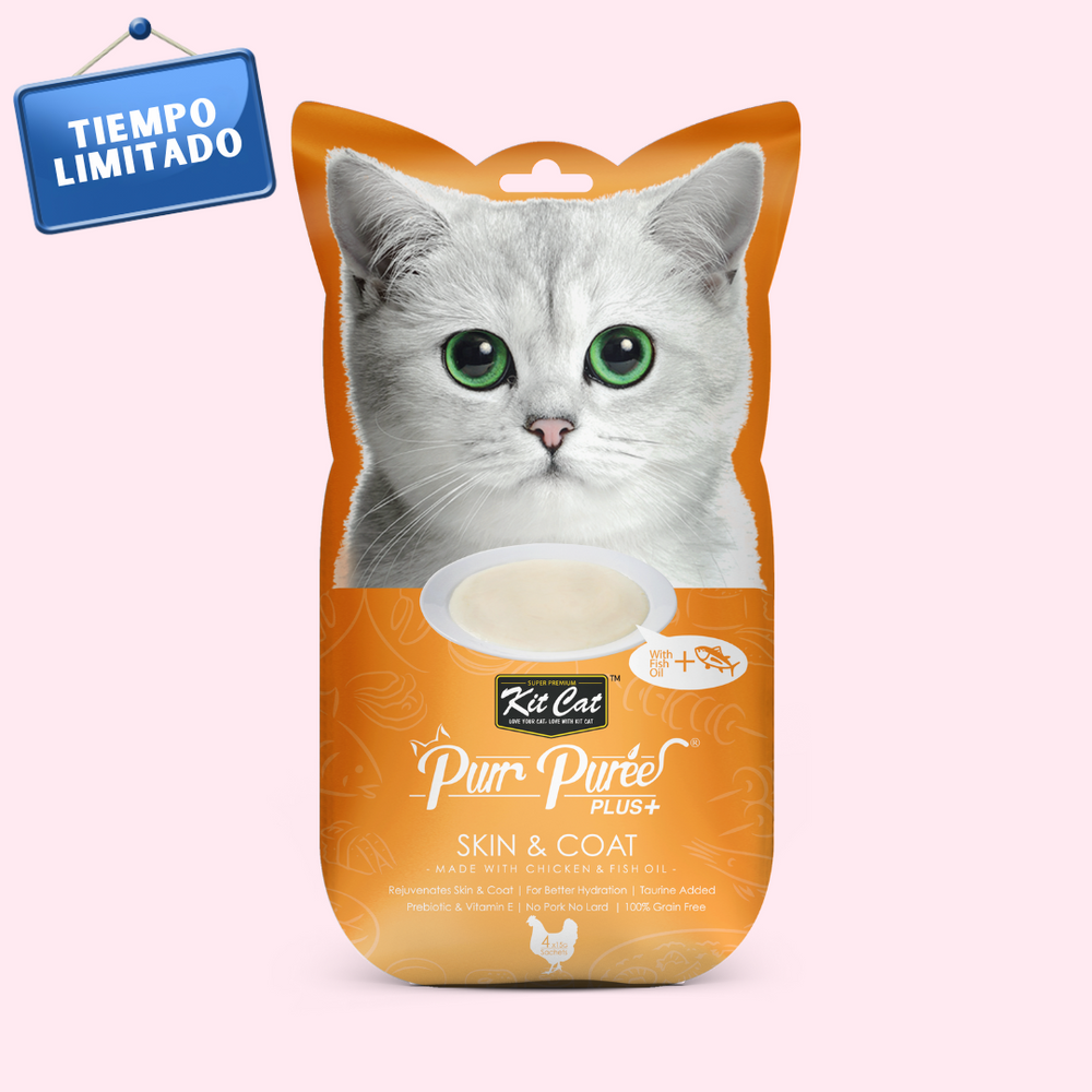 PurrPuree PLUS - Pollo (Skin & Coat) 60g (4x15g)