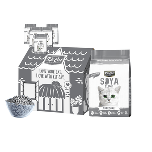 
            
                Load image into Gallery viewer, SoyaClump BIO Soybeen Cat Litter - Charcoal 7L
            
        