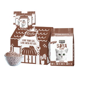 SoyaClump Sabbia di soia biologica - Caffè 7L