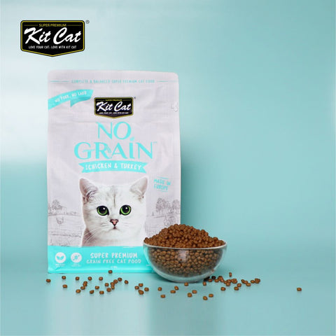 Chicken and Turkey No Grain Super premium cat food 1KG Kit Cat